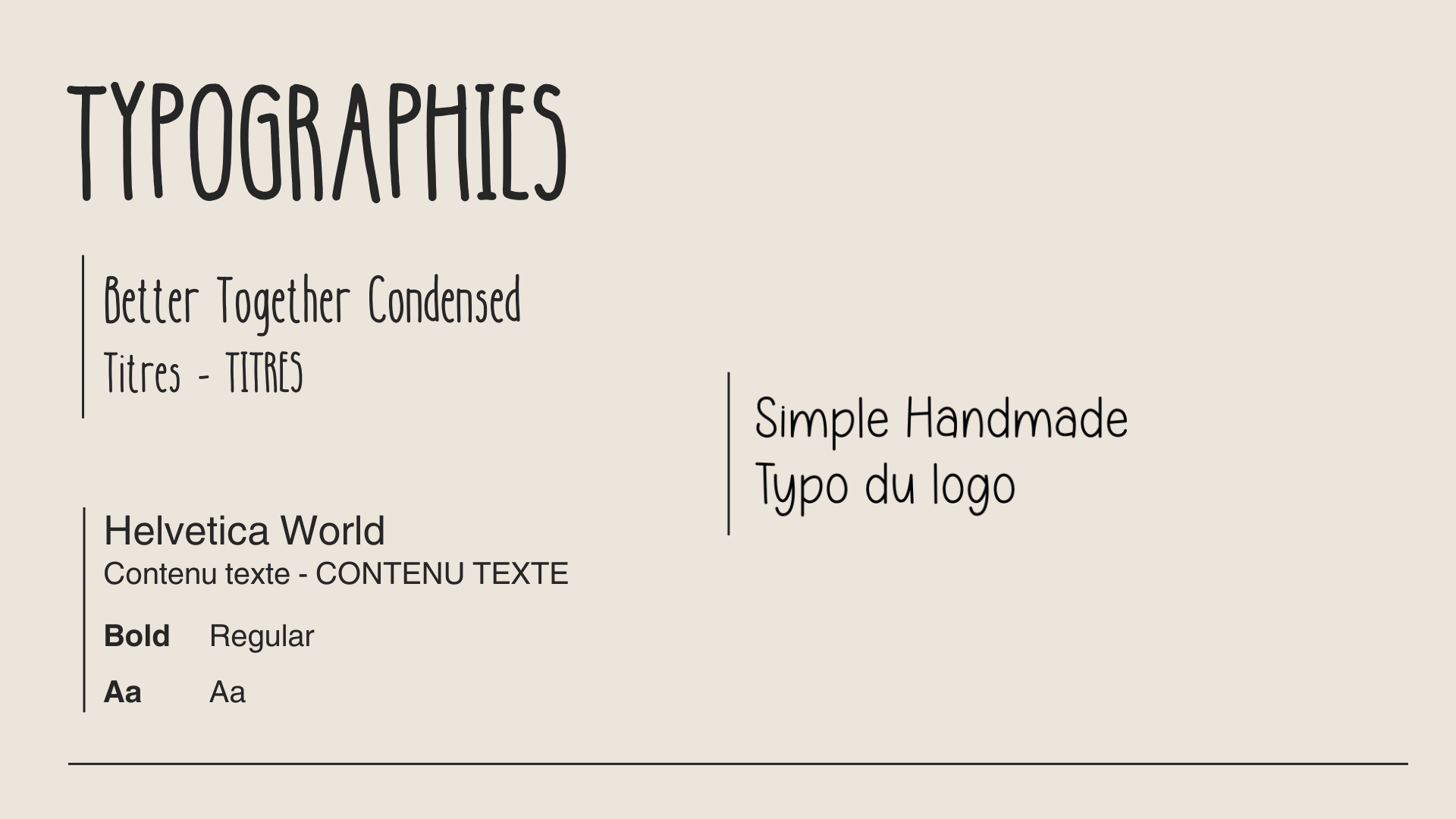 Typographies de la marque Relate