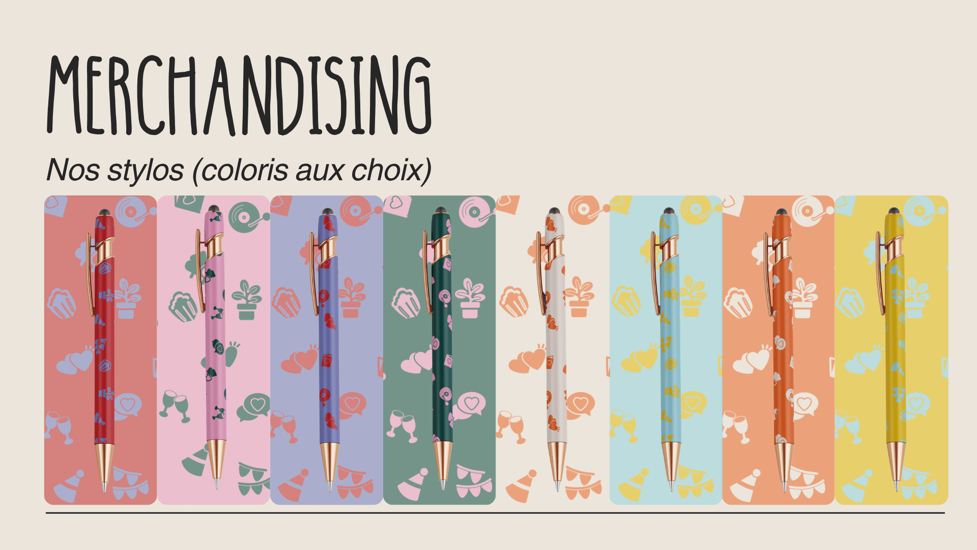 Merchandising stylos Relate