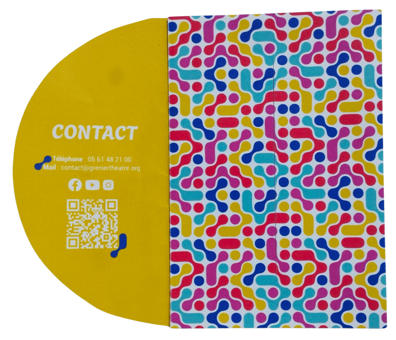 Programme partiellement déplié, volet contact