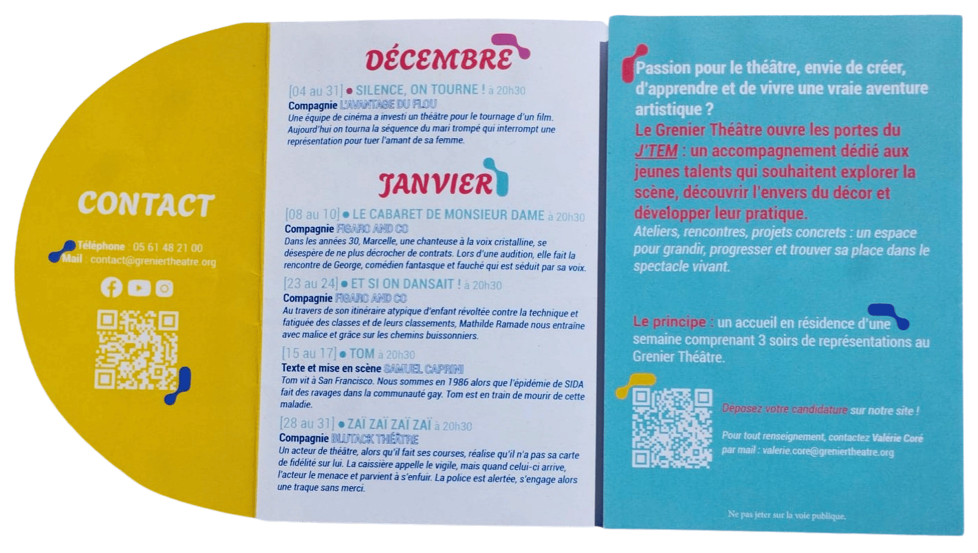 Programme partiellement déplié, décembre et janvier