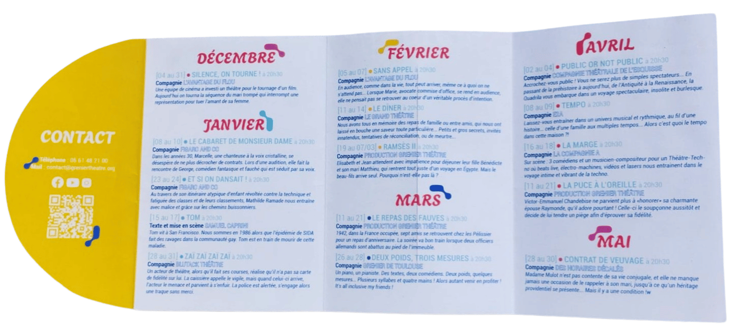 Programme entièrement déplié, saison complète
