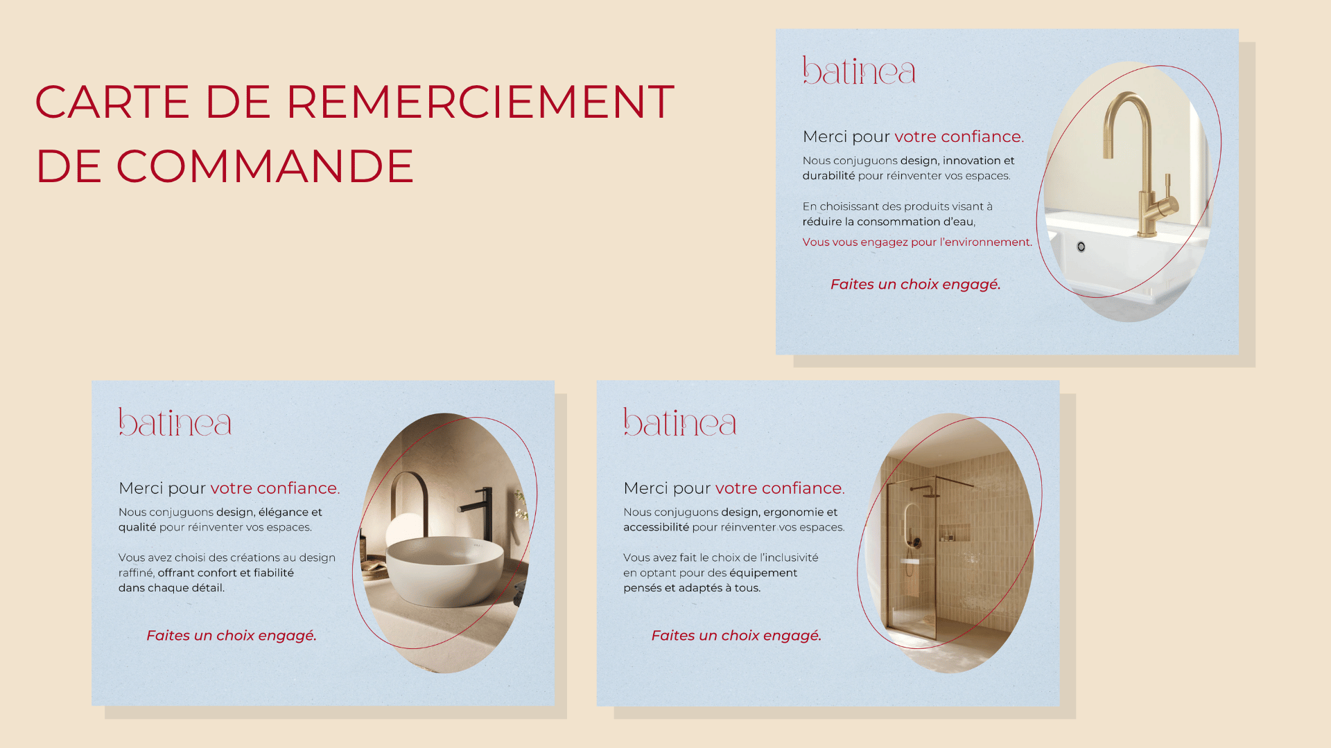 Cartes de remerciement Batinea